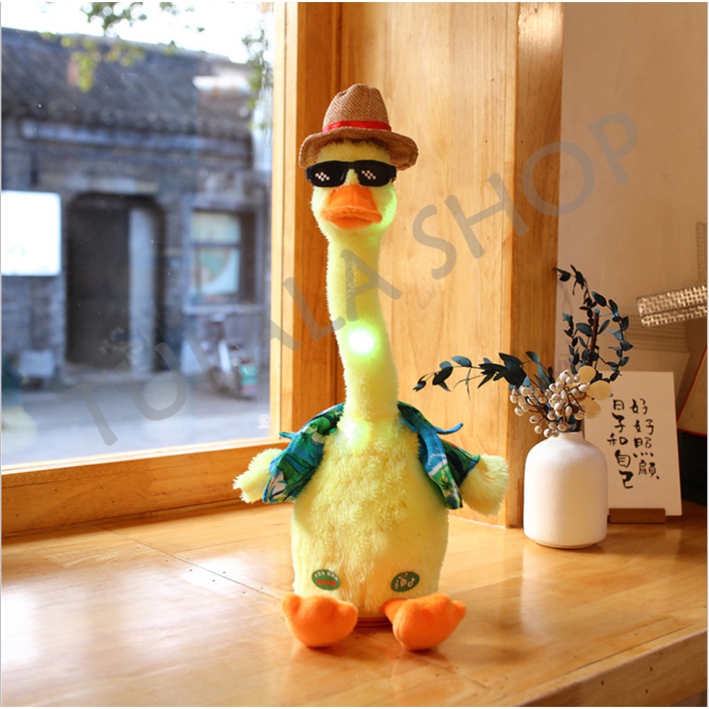 [TULALA SHOP]Mainan Bebek Duck Goyang Gerak Joget Joged Menari Bentuk Boneka Pintar Bisa Ngomong Bicara Rekam Dancing/Boneka Bebek Duck Leher Panjang Dan Goayng Joget Leher/dancing duck bebek/Mainan Baby Bayi Dan Anak/