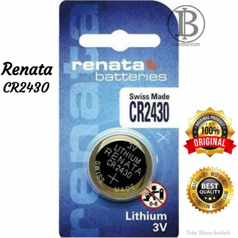 Baterai RENATA CR2430 / CR 2430 Original Battery Batre Batrai Jam Tangan / CR2430 Lithium Coin 3V