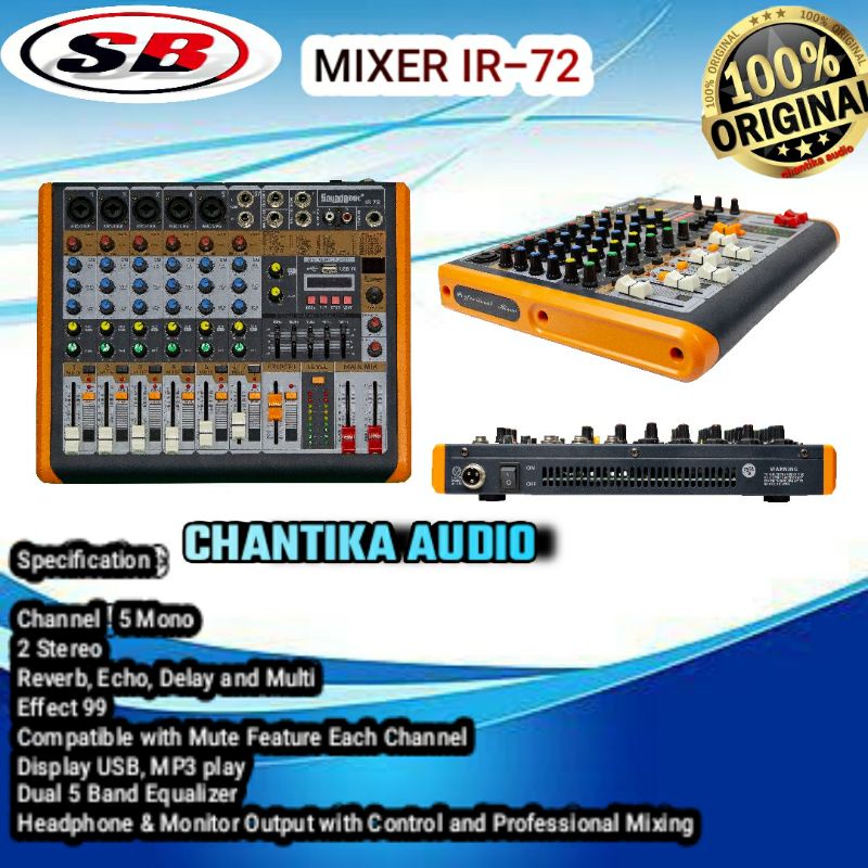 MIXER AUDIO 5 CHANNEL MONO SOUNDBEST MIXER IR-72 ORIGINAL MIXER 5 CHANNEL