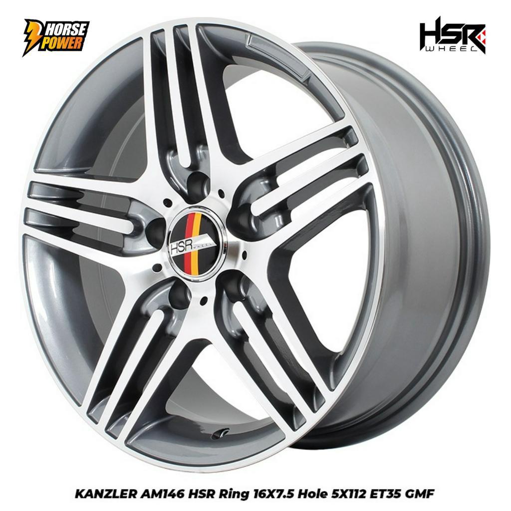 R16 VELG MOBIL RACING - HSR KANZLER GREY - HSR WHEEL RING 16