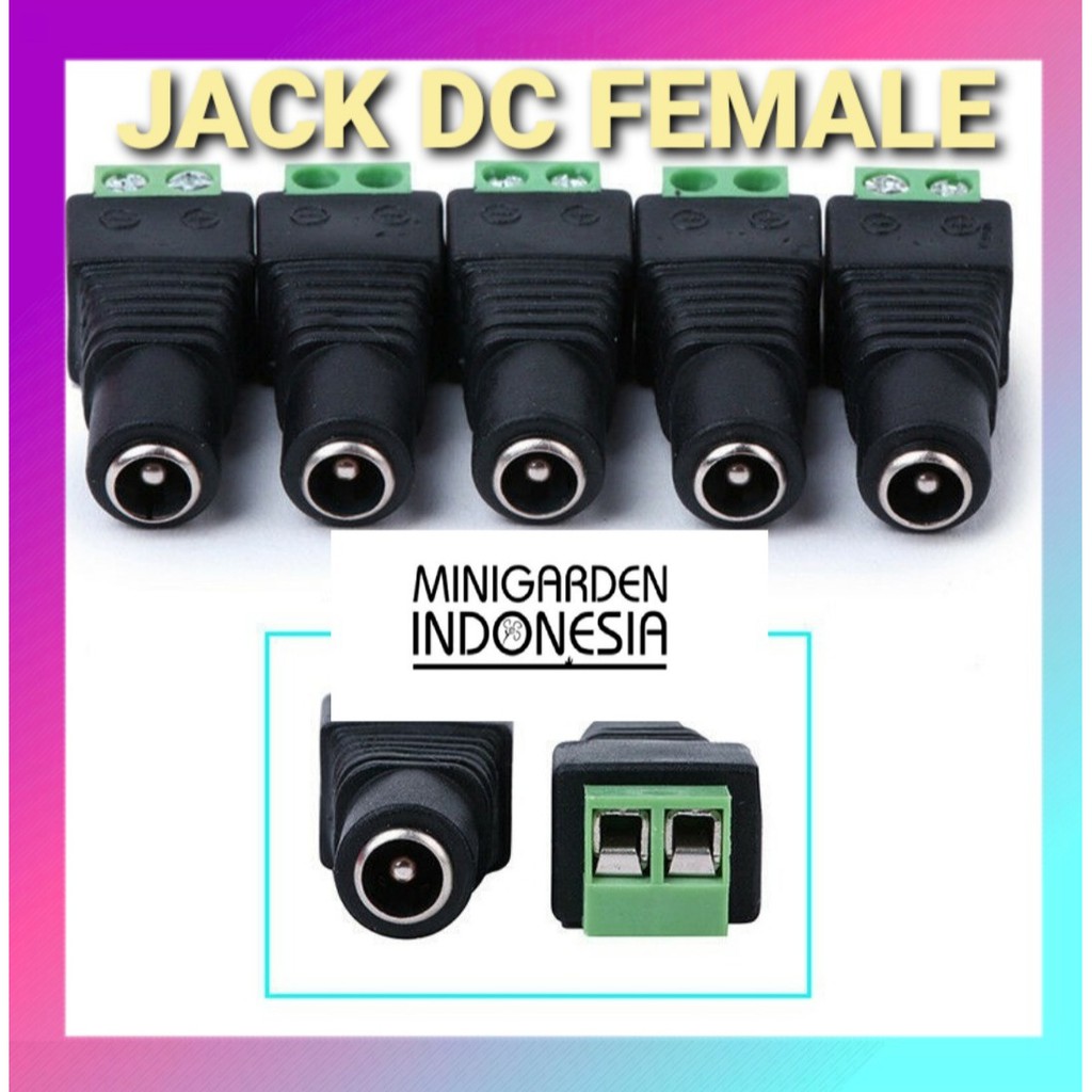 JACK DC FEMALE konektor kamera cctv adaptor socket pompa hidroponik alat siram irigasi taman