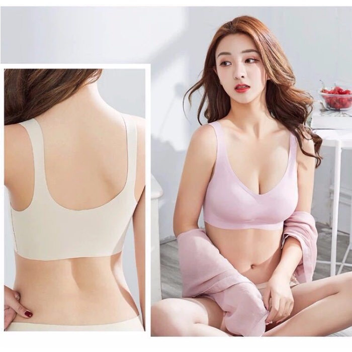 Ⓜ️𝟏𝟏𝟏Ⓜ️️Bra Sport Bra Seamless Busa Fashion Japan Ice Silk Bra Sexy Tube Top Bra Sport Yoga Gym