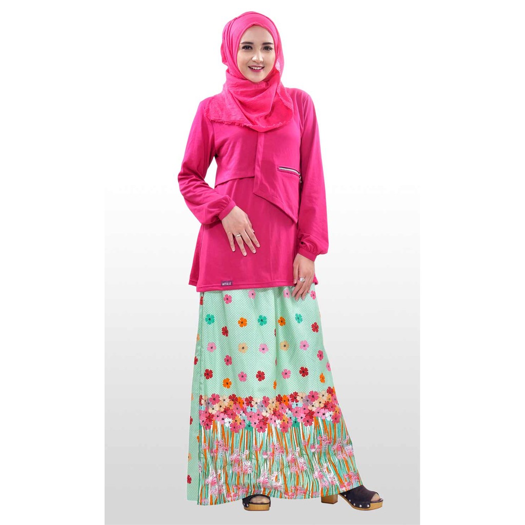BAJU SETELAN ETHICA / SET ATASAN ROK ST 110 SALEM, CLARET dan MERAH HATI