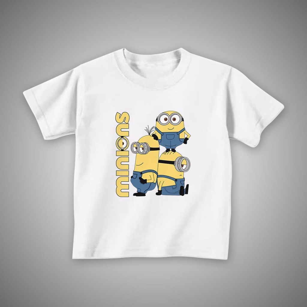 MINIONS BAJU ANAK - KAOS HALUS TEBAL - ATASAN LUCU PREMIUM