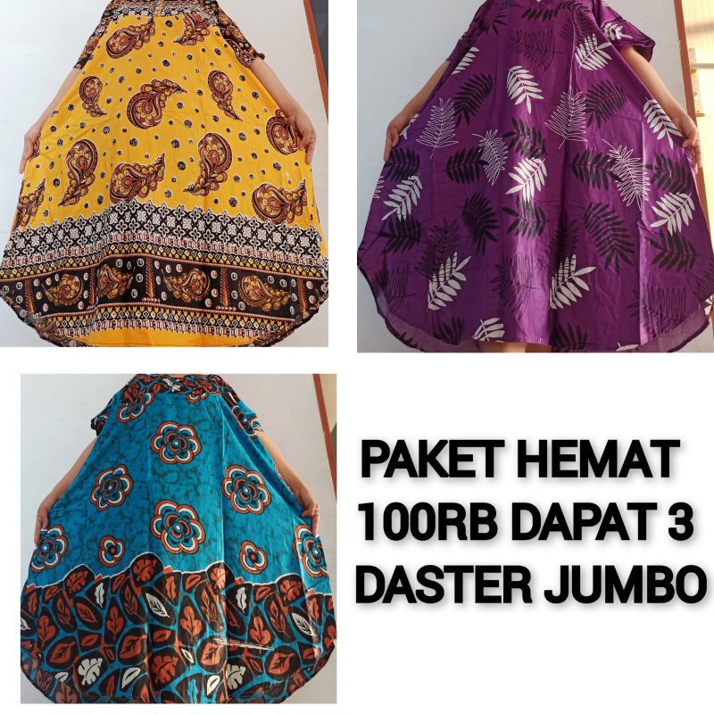 Paket combo Hemat 99 rb dapat 3 / Daster Jumbo LD 130 /Kancing depan /Busi/ Daster Import