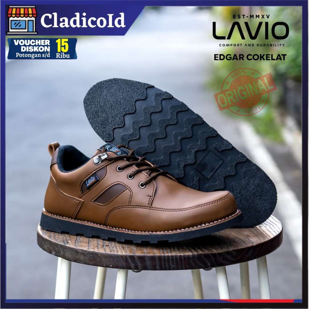 SEPATU CASUAL FORMAL PRIA ORIGINAL MODEL KEREN DAN TERBARU WARNA HITAM TAN COKLAT SYTLISH ACARA SANTAI JALAN-JALAN SNEAKERS SNEAKER COWOK LAVIO EDGAR