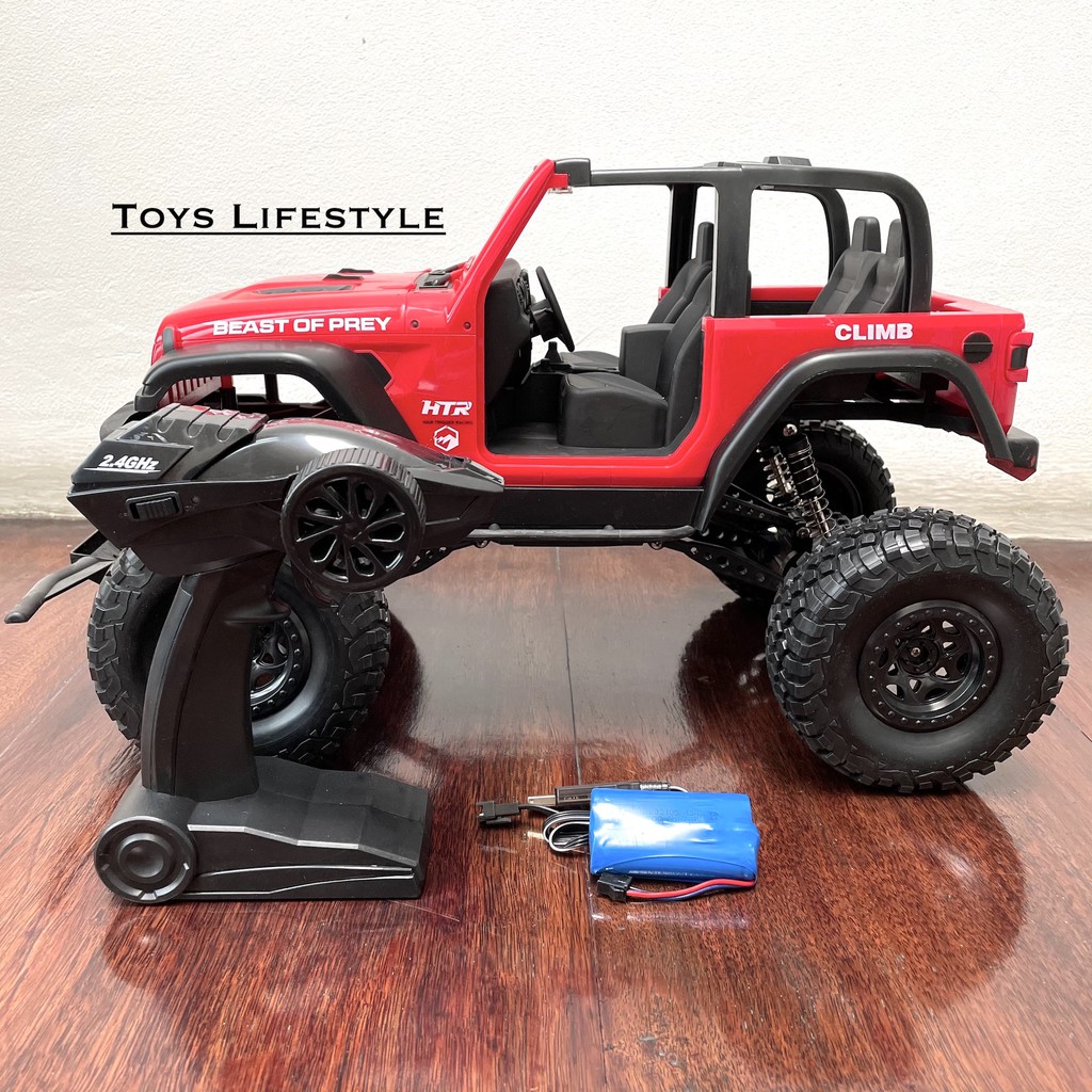 Mobil Remote Control Rock Crawler Off Road Jeep Wrangler Rubicon 1:8