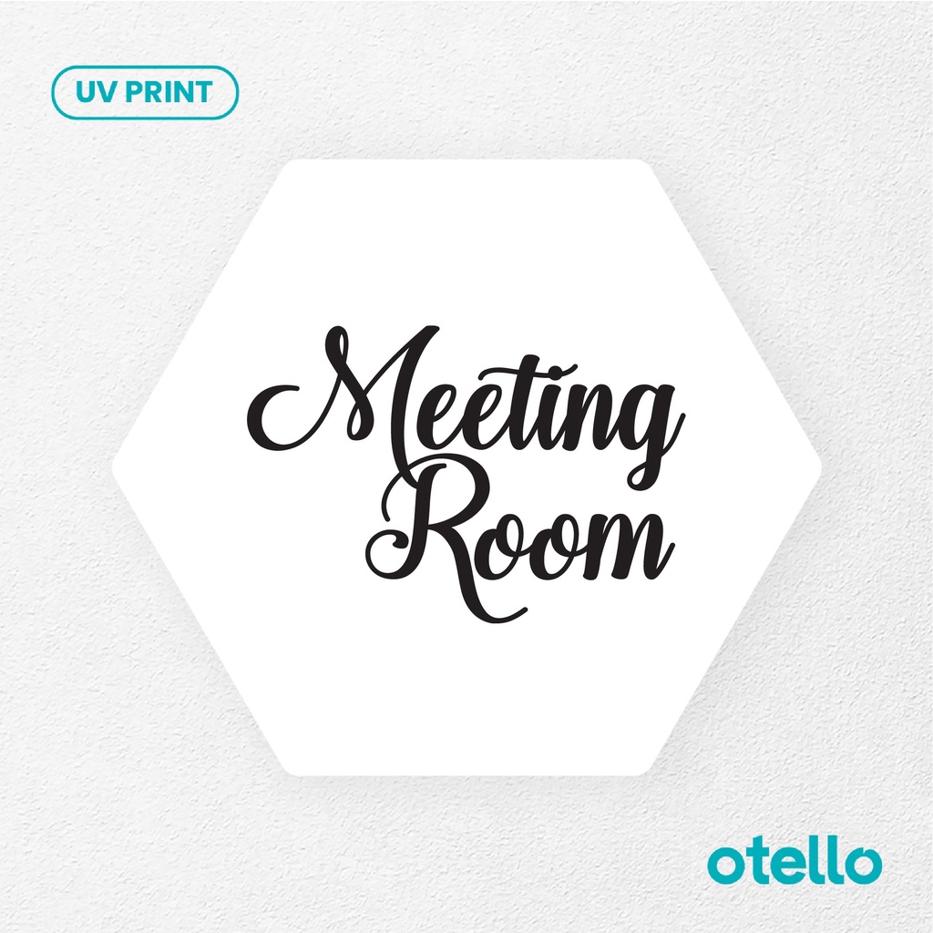 Tulisan Meeting Room Sign Board Akrilik Tempel Signage Dinding Papan Label Acrylic Restoran Wall Stiker Dinding Petunjuk Toko Cafe