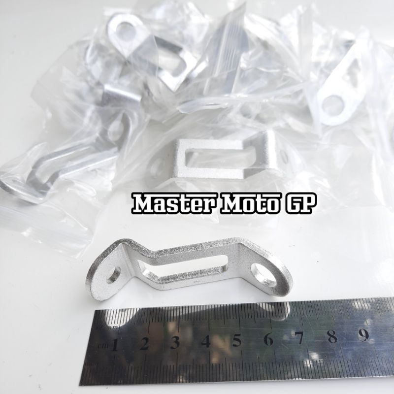 Breket Tabung minyak rem CNC Silver breket Minyak Rem pelengkapan Master Rem Universal