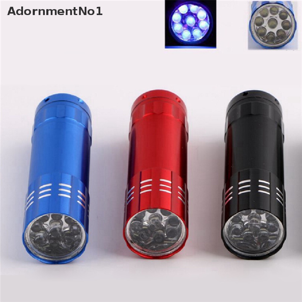 (AdornmentNo1) Senter LED UV Mini Bahan Aluminum Warna Hitam