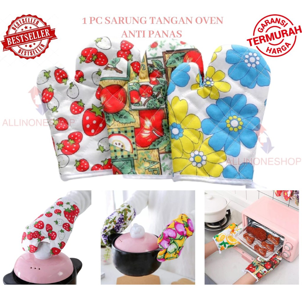 Sarung Tangan Oven dan Microwave Anti Panas - Kitchen Glove - Sarung Tangan Dapur