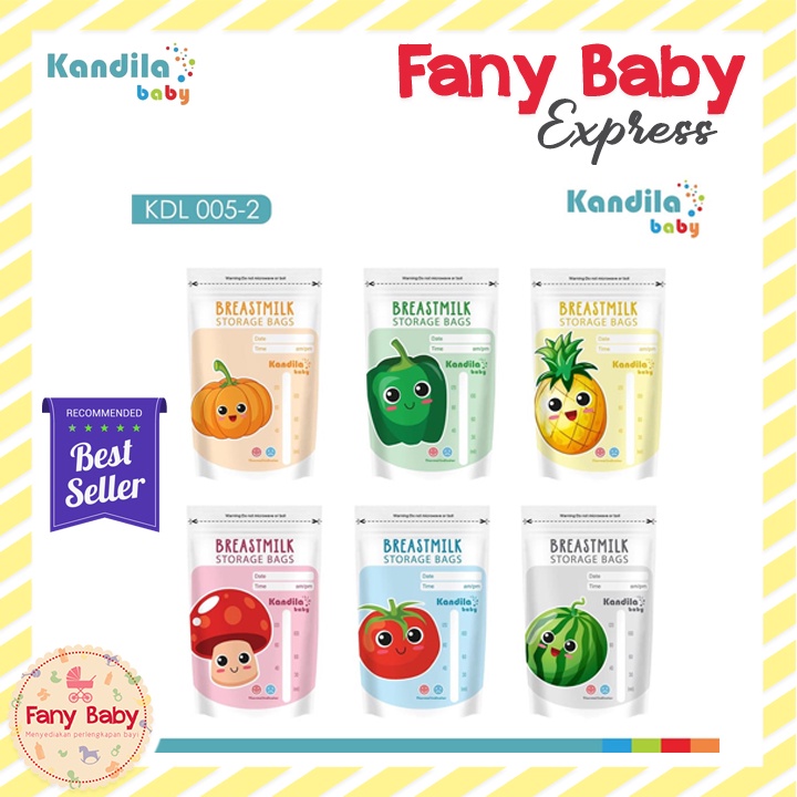 KANDILA BREAST MILK STORAGE BAG 120 ML (FRUIT &amp; VEGETABLE) / KDL005-2