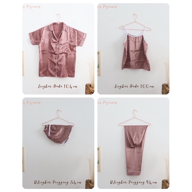 [7.7 Boombastis Sale⚡] - FAIRIES BELLE PF01 PREMIUM SATIN PAJAMA SET (FREE BOX PACKAGING)