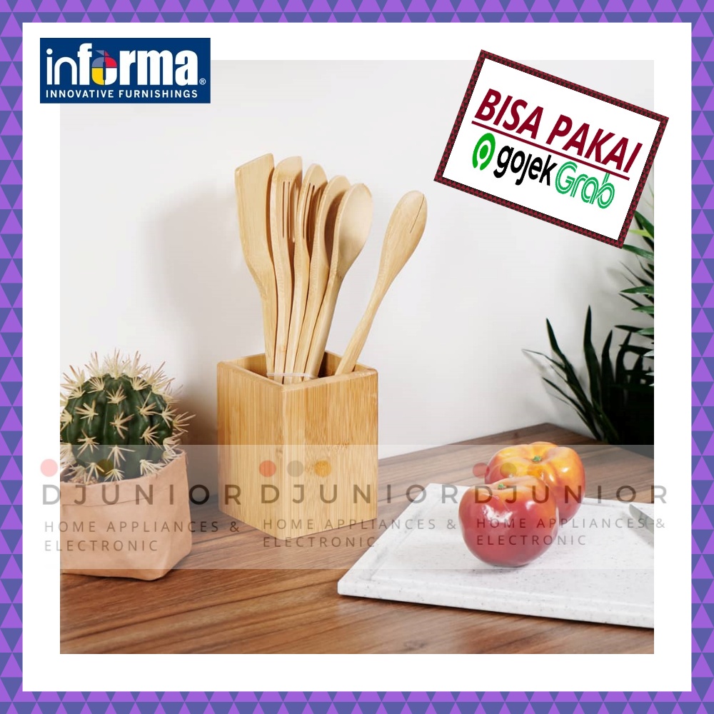 INFORMA - SUTIL SET KAYU / PERALATAN MASAK / SPATULA UTENSIL SET