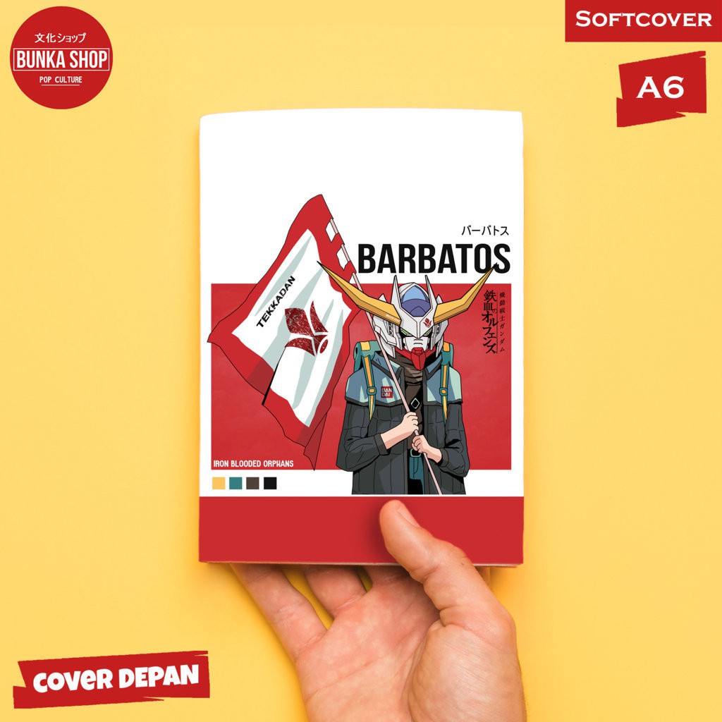 

Pocketnote Anime Gundam Barbatos Hype Softcover A6 Buku Tulis Catatan