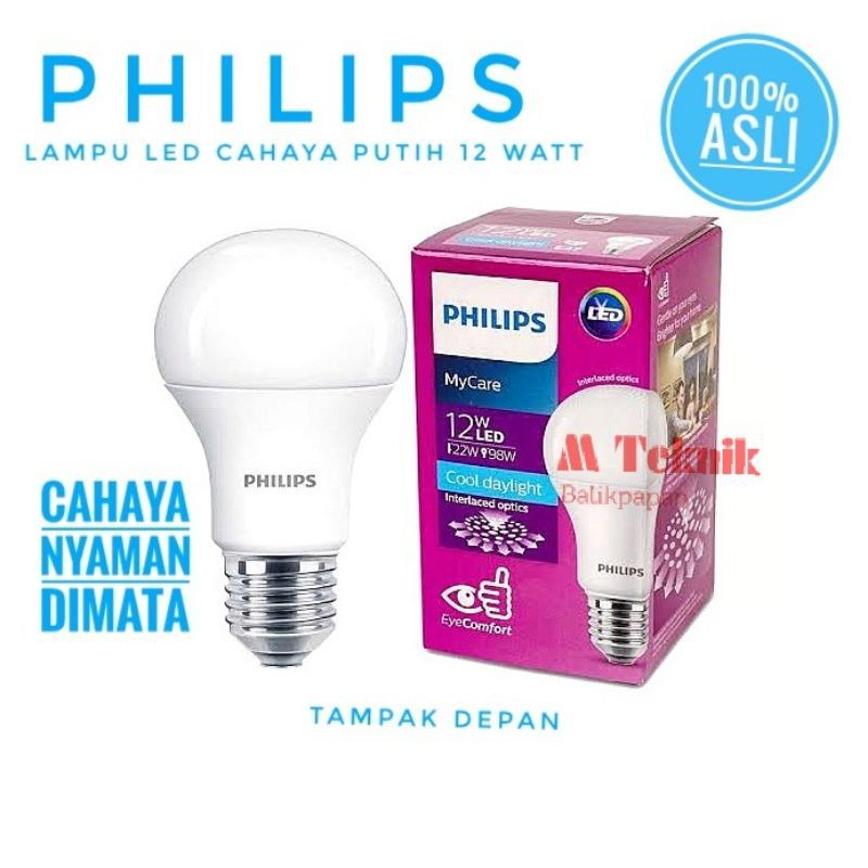 Lampu LED Philips 12 Watt Putih hemat energi PHILIPS 12watt MURAH