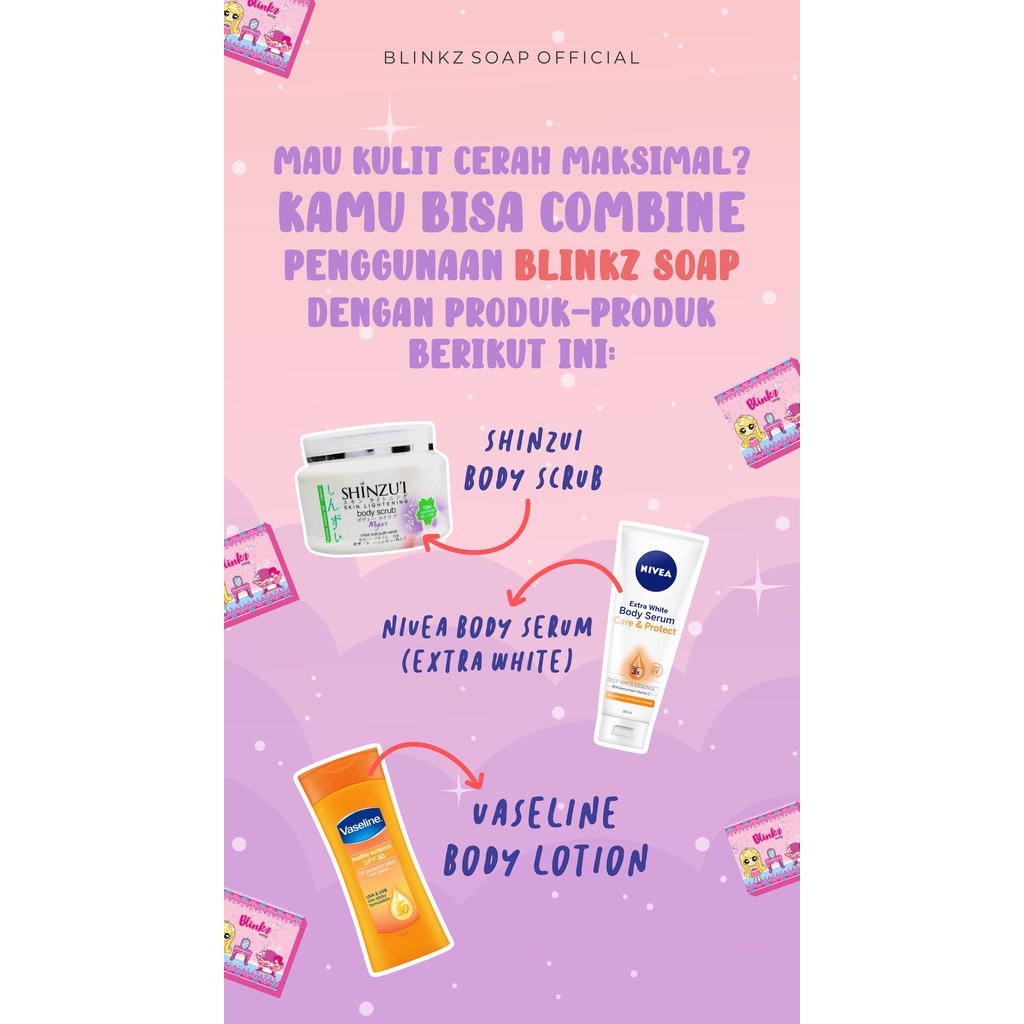 ❤️ RG ❤️ BLINKZ BLINK SOAP | Sabun Batang Pemutih Badan Blinkz Blink Soap BPOM