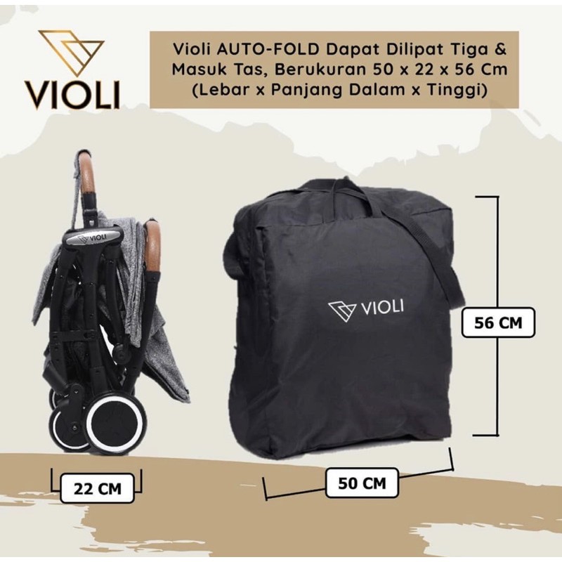 VIOLI Auto Fold Stroller/kereta dorong bayi