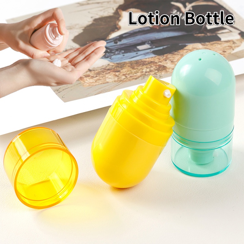 Botol Kosong Isi Ulang Portabel Multifungsi Model Tekan Ukuran 15ml Untuk Lotion Shampoo