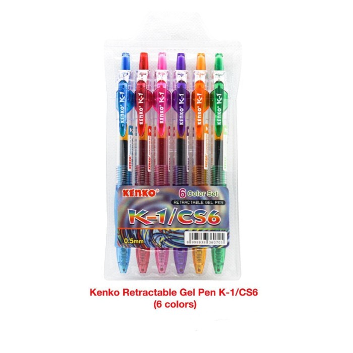 

Promo Pulpen / Ballpoint Gel K-1 / Cs6 0,5 Mm ( 1 Set 6 Warna ) Bergaransi