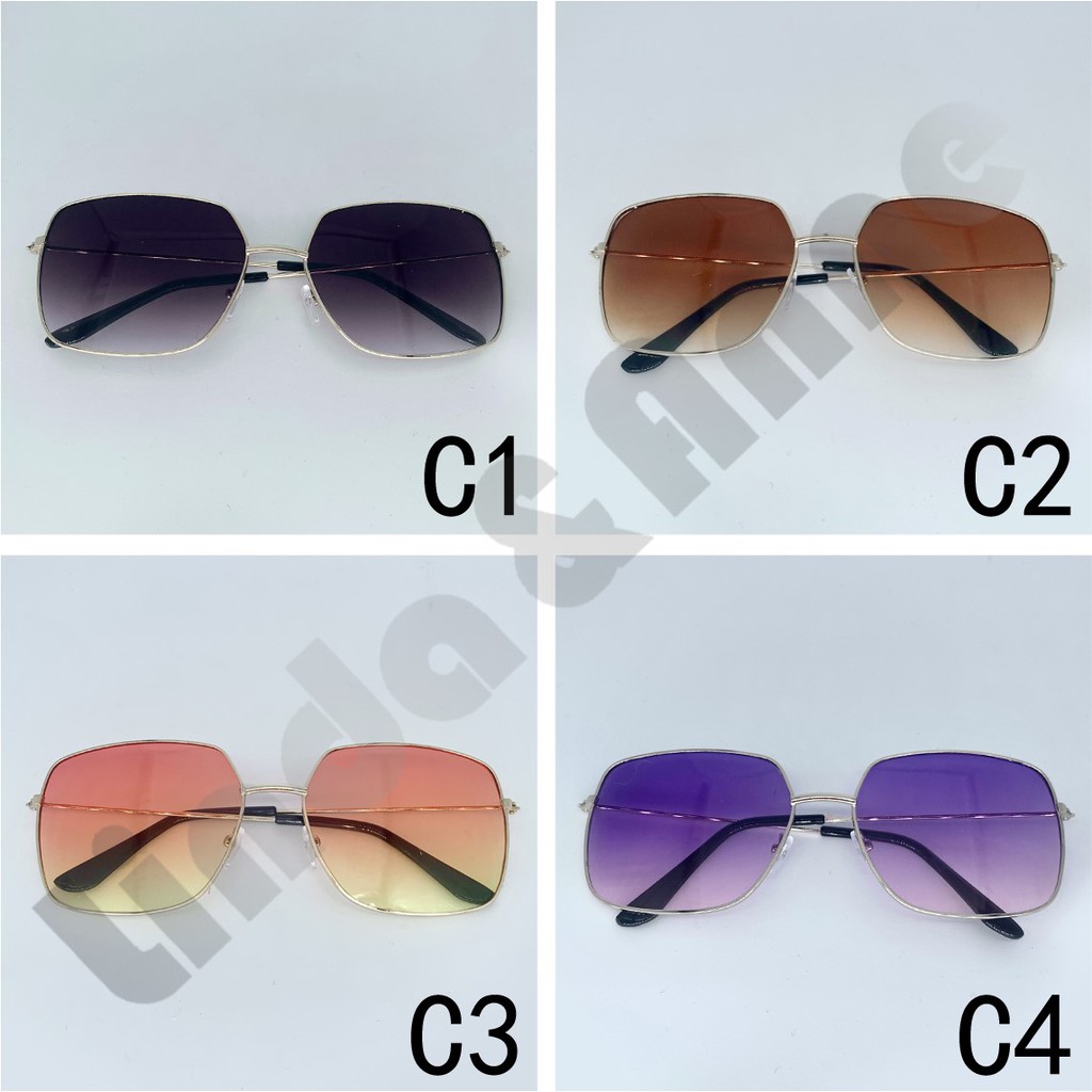 Kacamata Wanita Kotak Dengan Diameter Besar Fashion Varian Warna Anti UV Gaya Korea Import