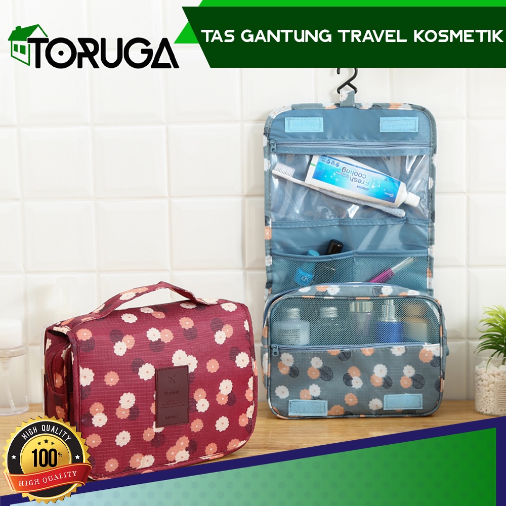 Tas Perlengkapan Mandi Kosmetik Makeup Gantung Travel Bag Toiletries