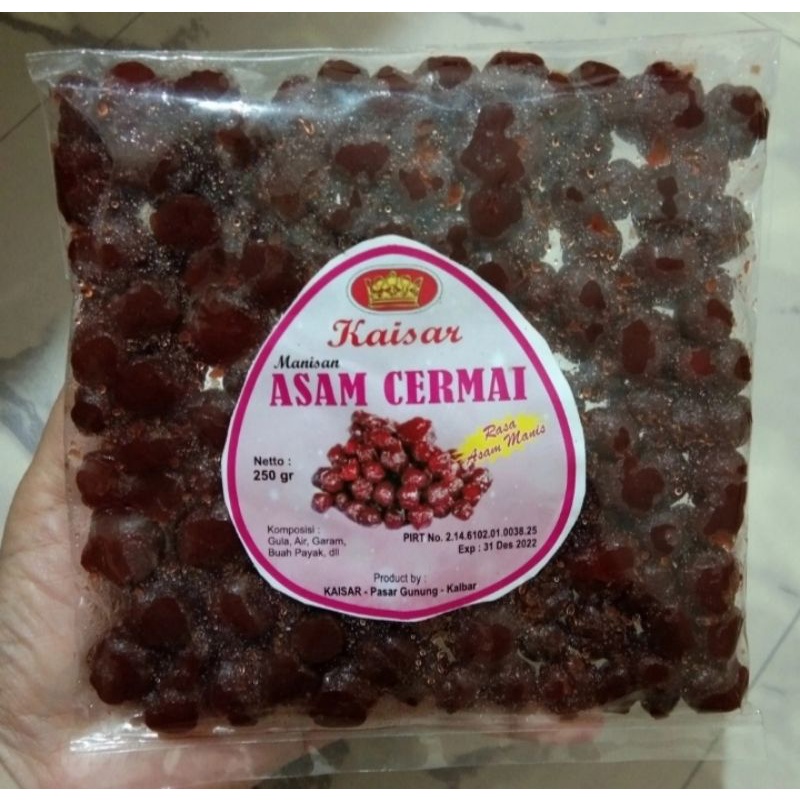 

Asam Cermai Rasa Asam Manis / Manisan Buah Cermai Khas Pontianak