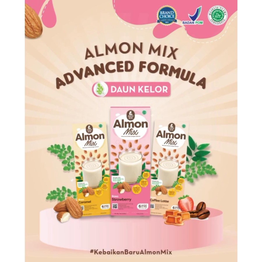 Mama Bear Almon Mix 6 Sachet (180gr) - Minuman Pelancar ASI Susu Almond