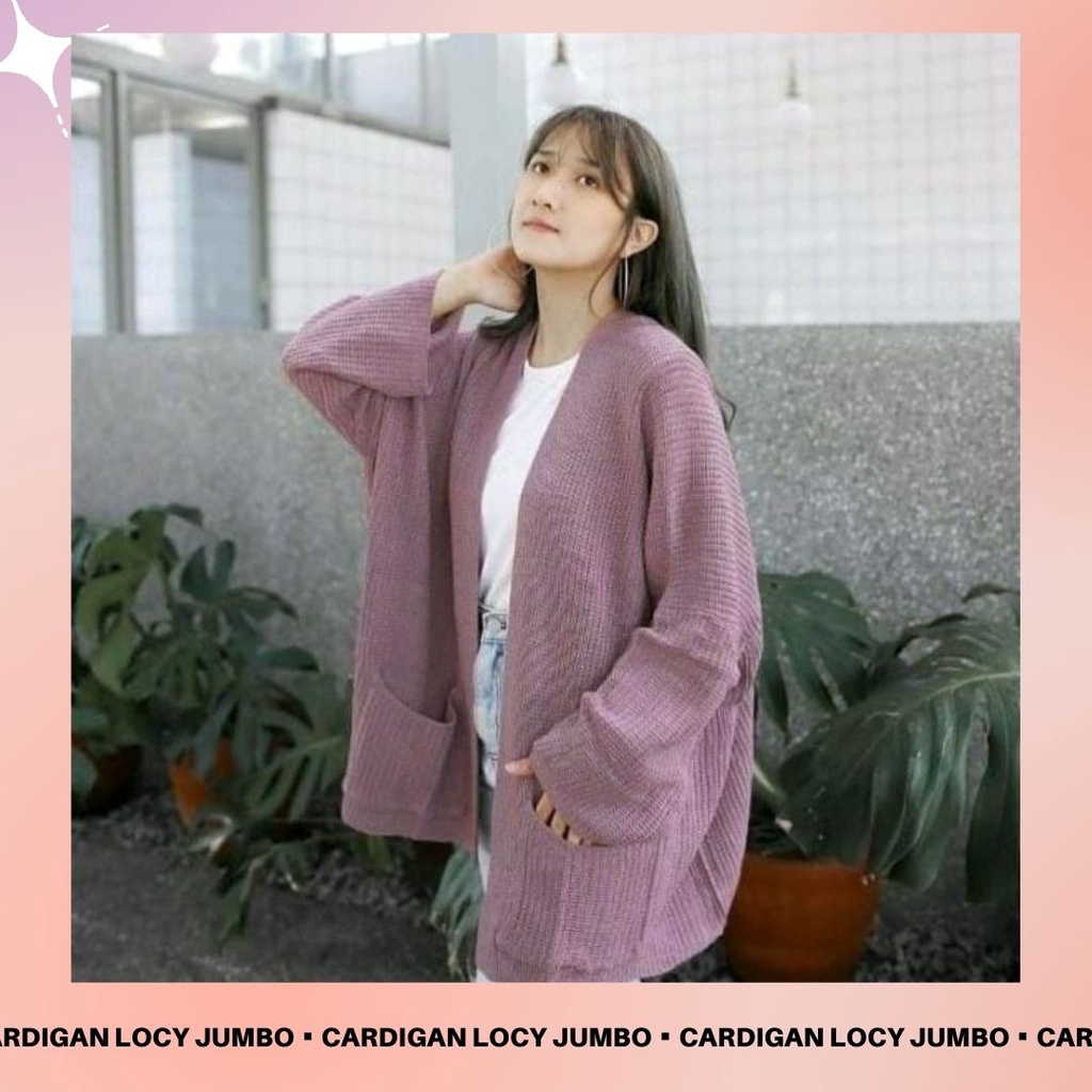 Cardigan Locy Jumbo / Cardigan Rajut / Cardigan Jumbo Rajut / Outher Rajut / Outher Rajut Jumbo / Ou
