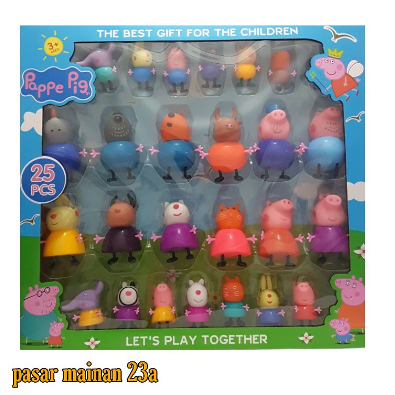 Mainan Anak Peppa Pig Piggy's Set 25 Hiasan figure peppa pig Rumah Rumahan peppa pig