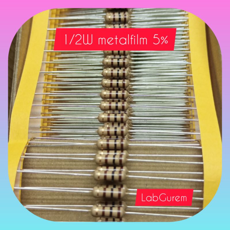 Resistor   1/2w 33 ohm 10pcs CARBON film taiwan kaki tebal tembaga tidak nempel magnet