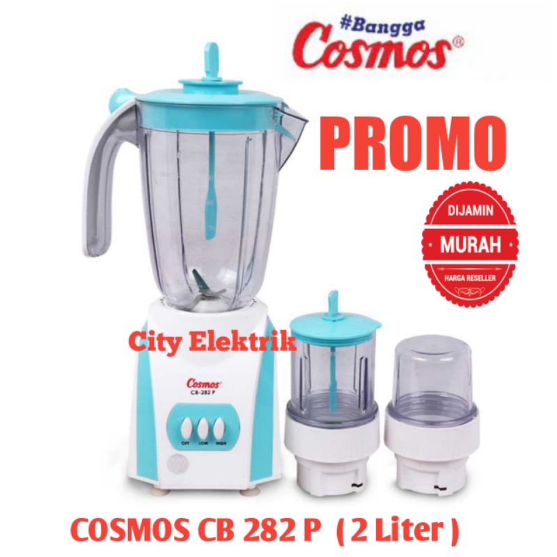 BLENDER COSMOS CB - 282 P ( 2 Liter ) BLENDER SERBAGUNA 3IN1 Plastik 2L