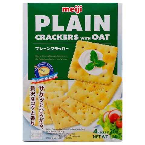 

Meiji Plain Crackers Krackers with Oat 104 gr