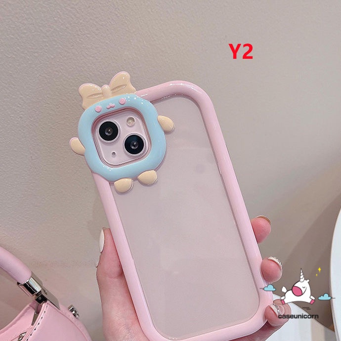 Soft Case Desain Kartun Monster Kecil Pita Warna Permen Untuk IPhone 11 13 12 Pro MAX 7 8 6 6S Plus XR X XS MAX SE 2020