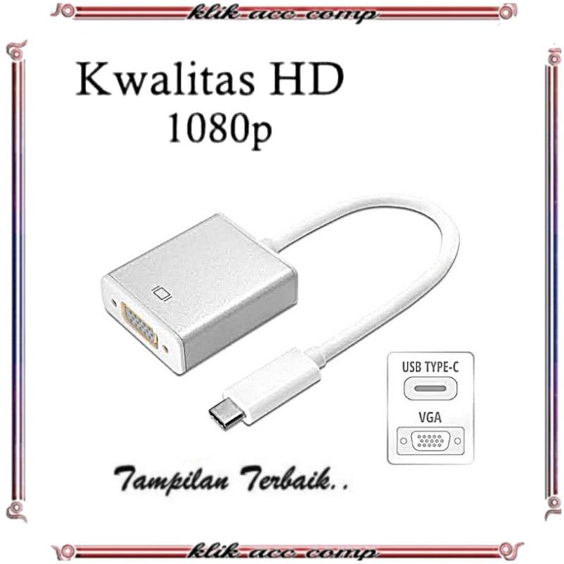 Converter  usb type c to vga adapter