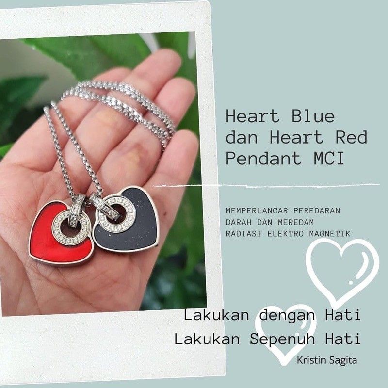 KALUNG MERAH HATI HEART RED MCI ORIGINAL