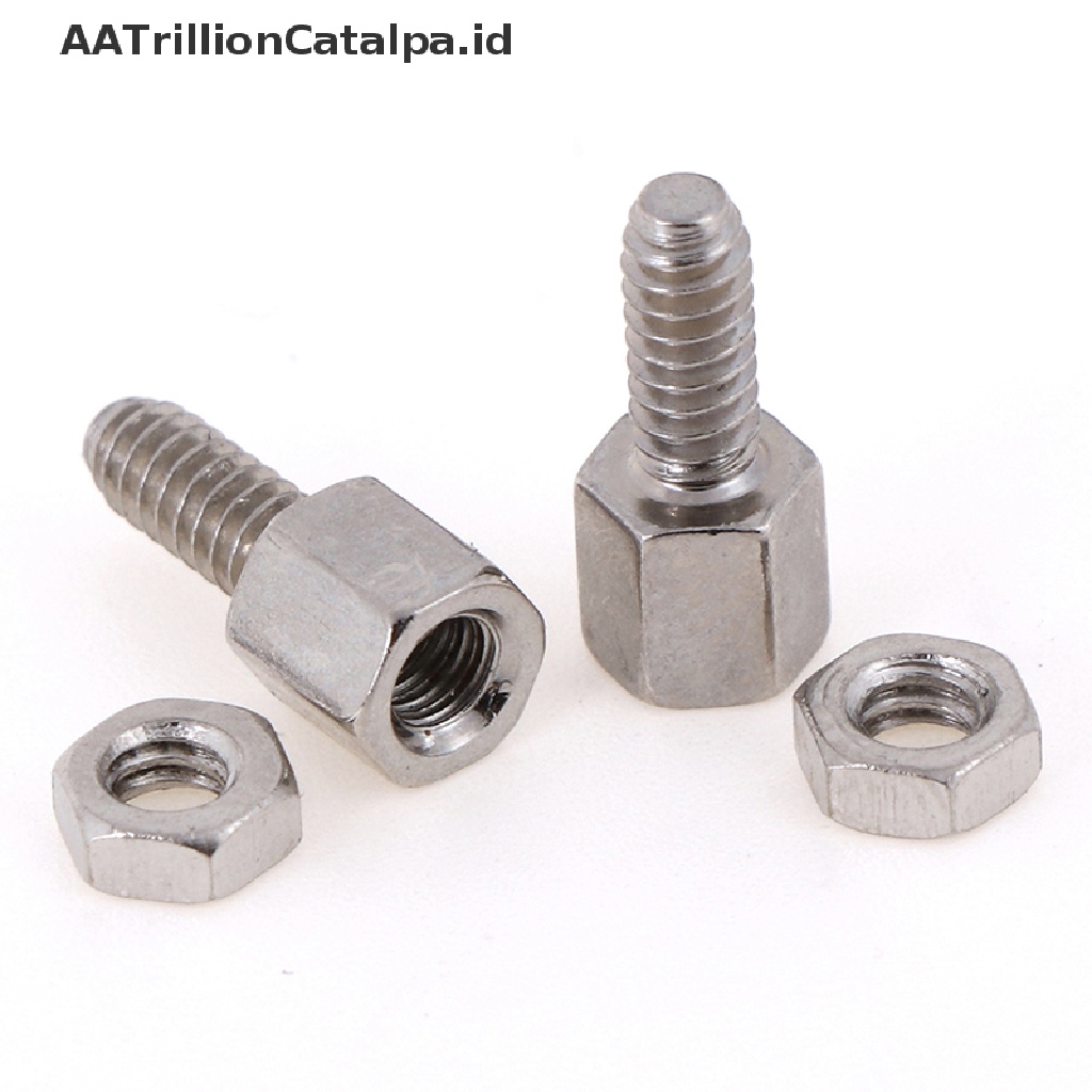 (AATrillionCatalpa) 10 Set Baut / Mur / Baut / Sekrup serial VGA Ukuran 5 + 7mm