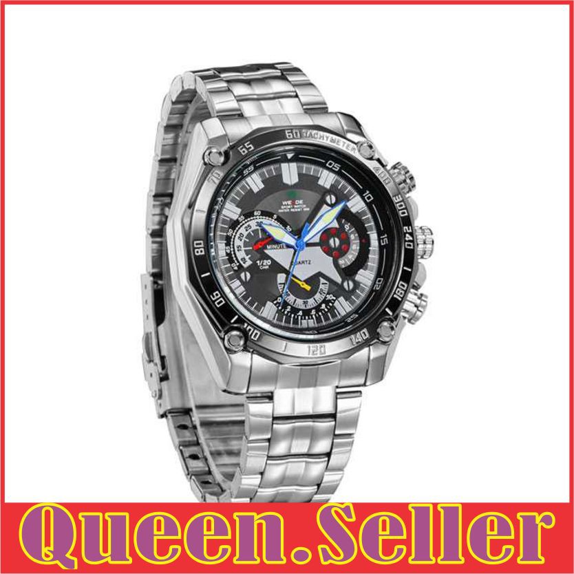 QS700 fashion pria jam tangan pria ORIGINAl Weide Jam Tangan Analog Digital Pria- WH1011