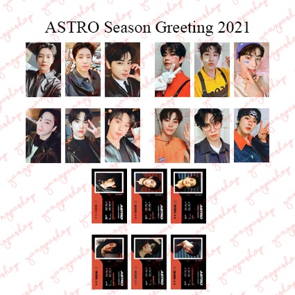 [READY / SET] ASTRO 2021 SEASON GREETINGS PHOTOCARD FAN MADE UNOFFICIAL SG 21 YANGPASHOP ASTR EUNWOO