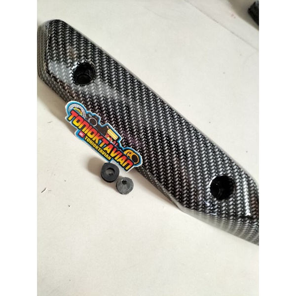 Tameng knalpot motor beat 2014 beat fi cover pelindung knalpot beat tameng knalpot karbon