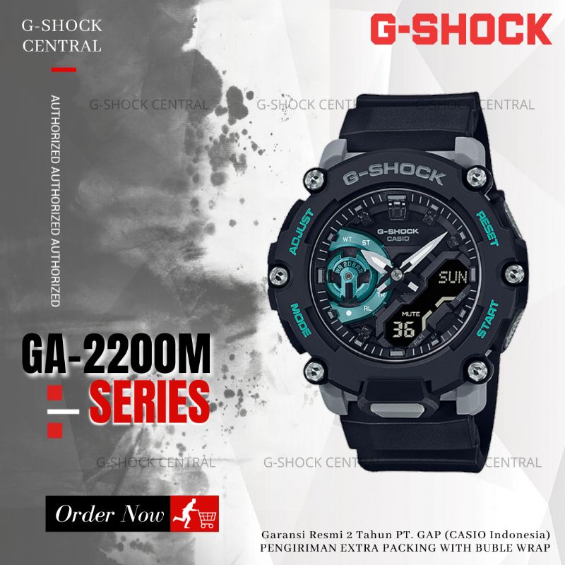 Jam Tangan Casio G-Shock GA-2200M-1A 4A / Gshock Carbon GA-2200M-1A 4A Original Garansi Resmi 2 Thn