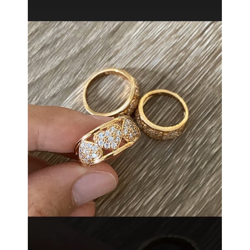 cincin love deret wanita emas