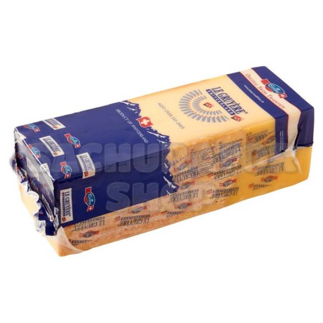 

Keju Gruyer Gruyere Gruyerre Import Swiss Switzerland Cheese Block Whole -/+ 2,5 kg