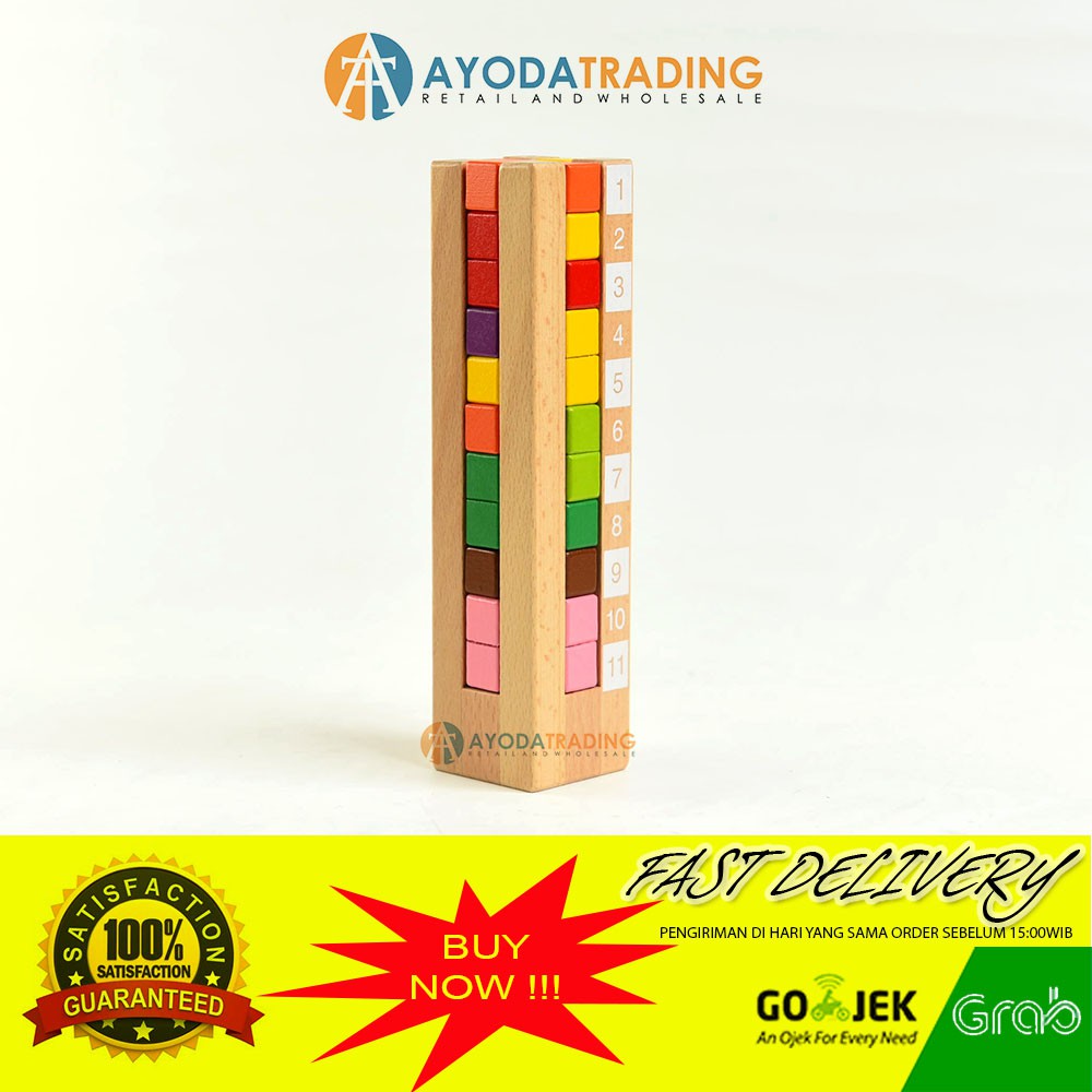 Ikuno Tower Katamino Tetris 3D Family Game Anak Jenius