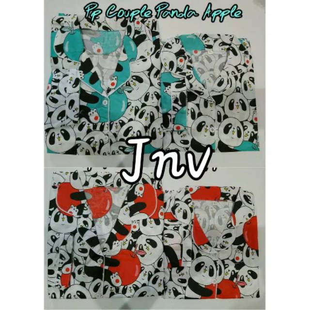 Pp Couple Panda Aple Piyama Ibu Dan Anak Piyama Couple Piyama Couple Murah Shopee Indonesia