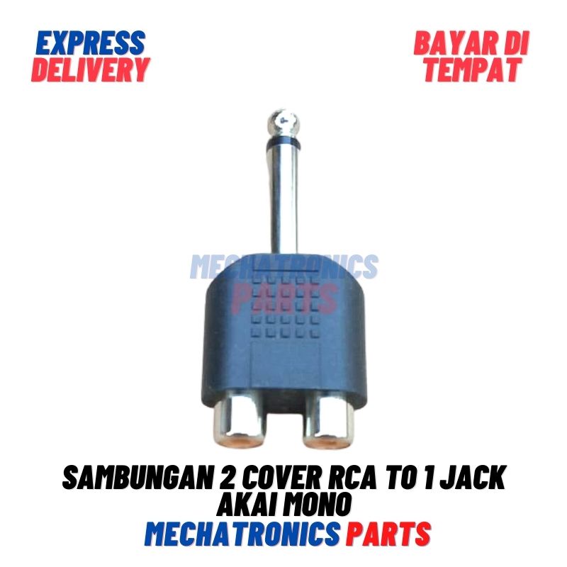 [SOC-9063] SAMBUNGAN 2 COVER RCA TO 1 JACK AKAI MONO