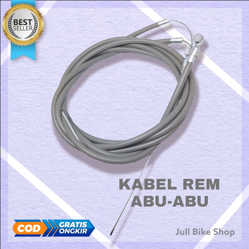 Kabel rem sepeda set depan belakang abu abu tali seling brake fixie mtb anak lipat kawat selang