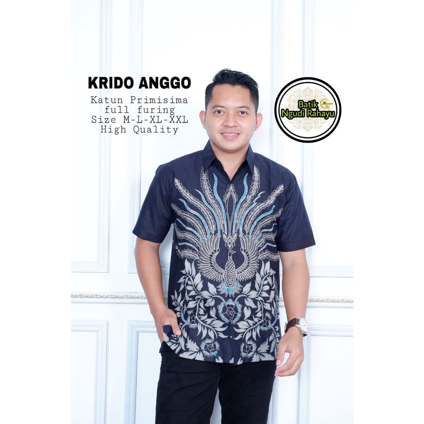 BATIK PRIA TERBARU S M L XL XXL BAJU kemeja batik pria lengan PENDEK NAVY HITAM MARRON DONGKER