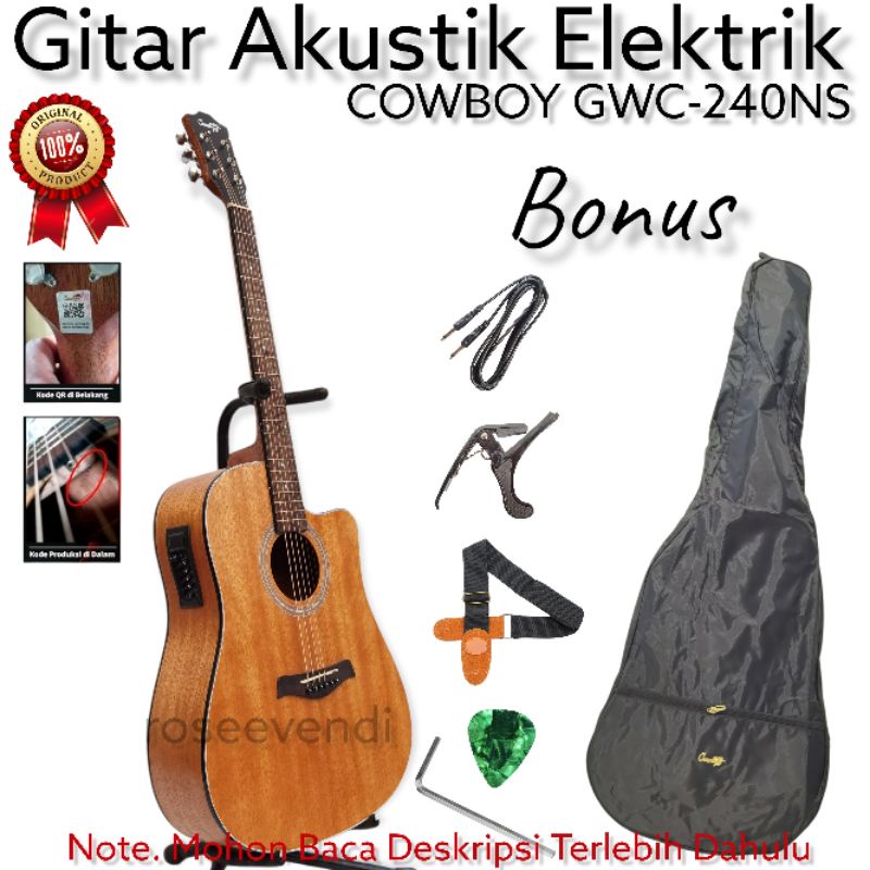 Gitar Akustik Elektrik Cowboy GWC-240NS GWC 240 NS Original