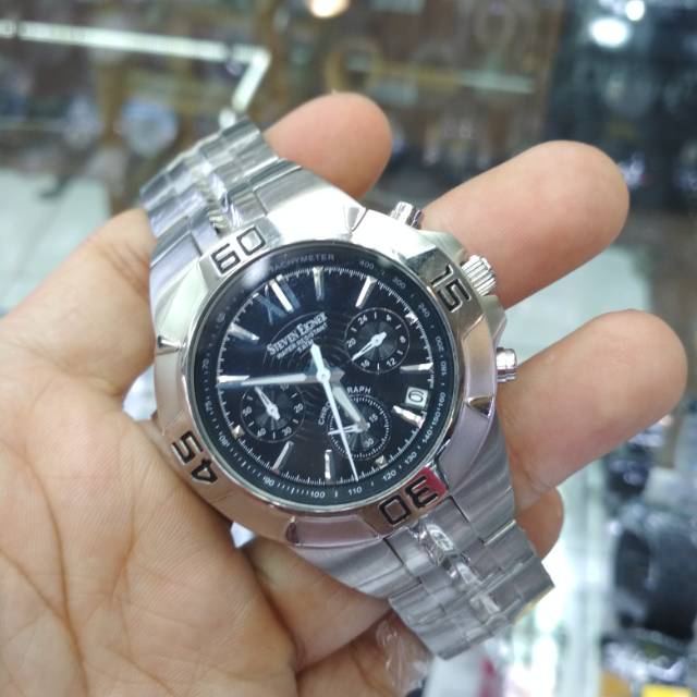 Jam Tangan Pria STEVEN EIGNER 7734 Chronogrph Original